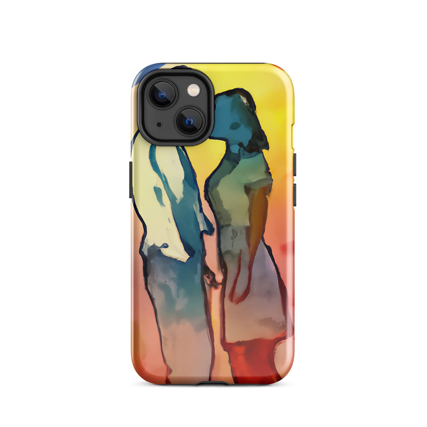 1042: Neon Love Series Tough Case for iPhone® (for models 11-15)