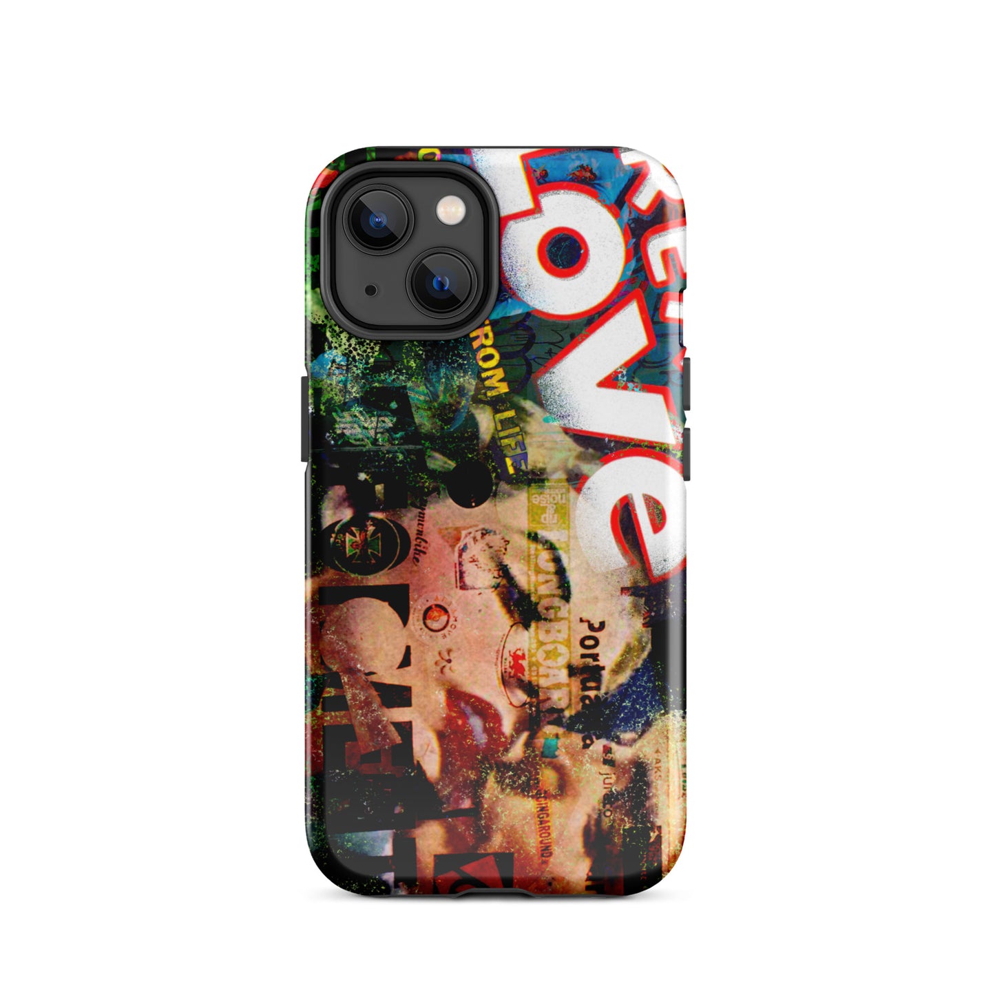 1044: Neon Love Series Tough Case for iPhone® (for models 11-15)