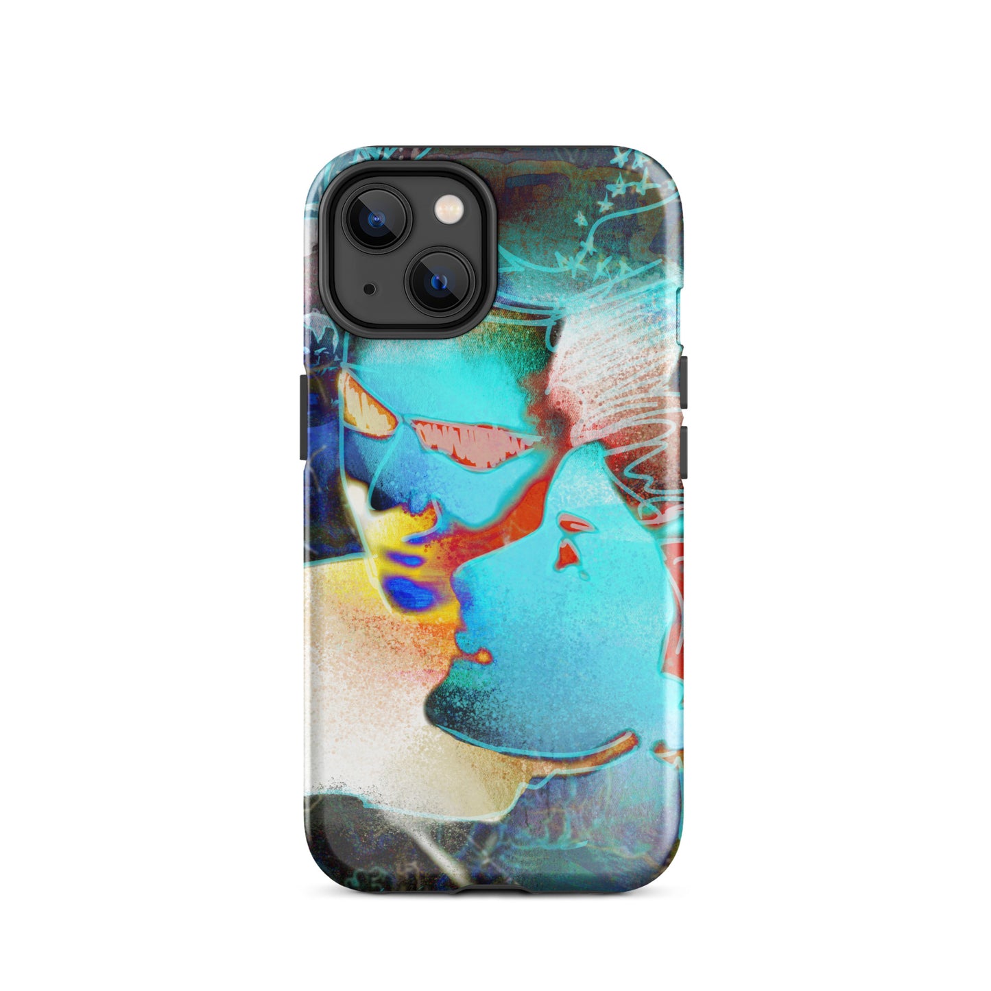 1047: Neon Love Series Tough Case for iPhone® (for models 11-15)