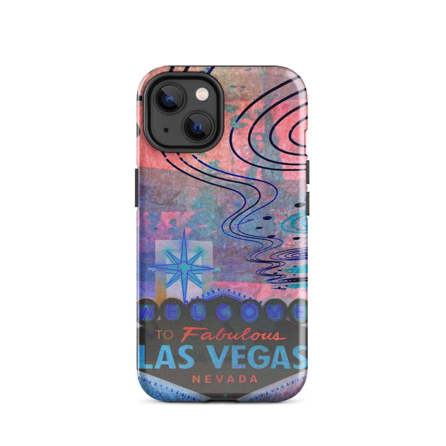 1069: Vegas Aces, Abstract, Tough Case for iPhone® (for models 11-15)