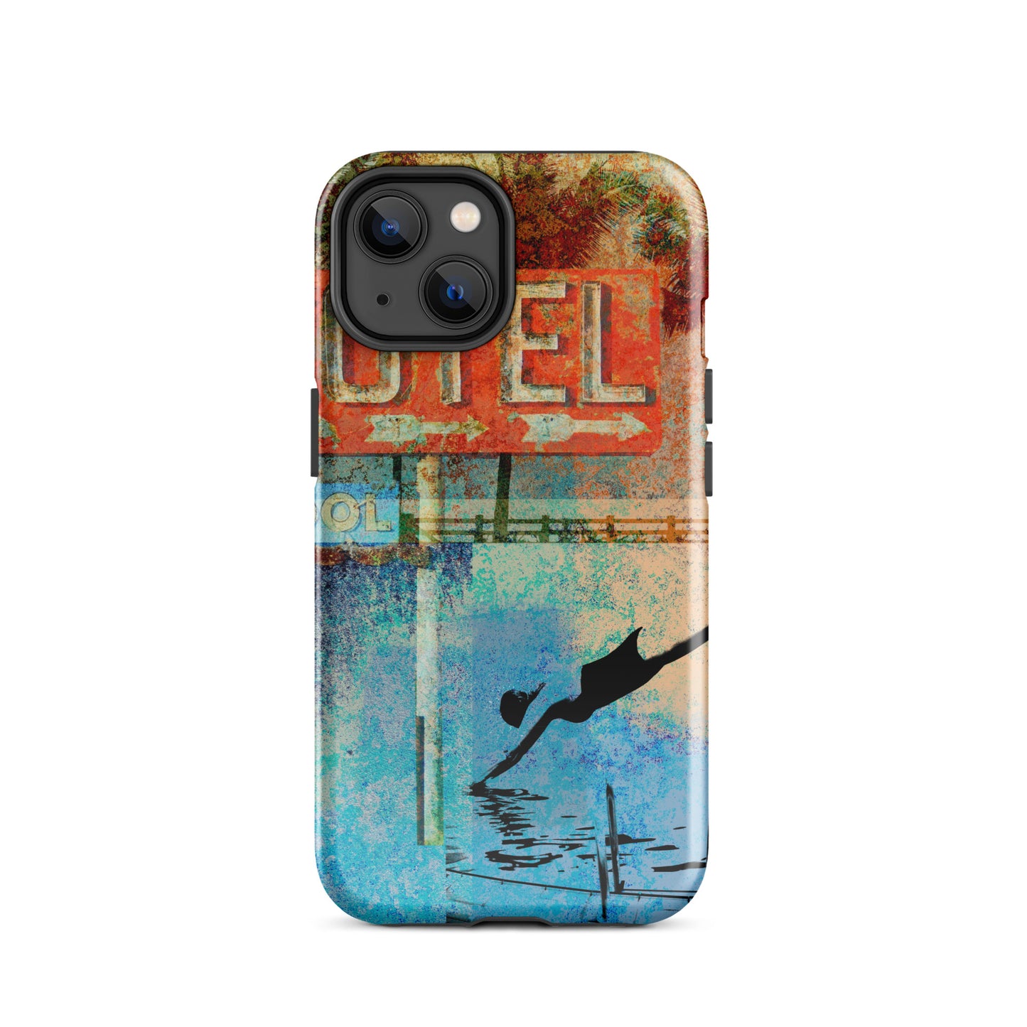 1051: Motel Dive, Route 66 Series, Abstract Tough Case for iPhone® (for models 11-15)