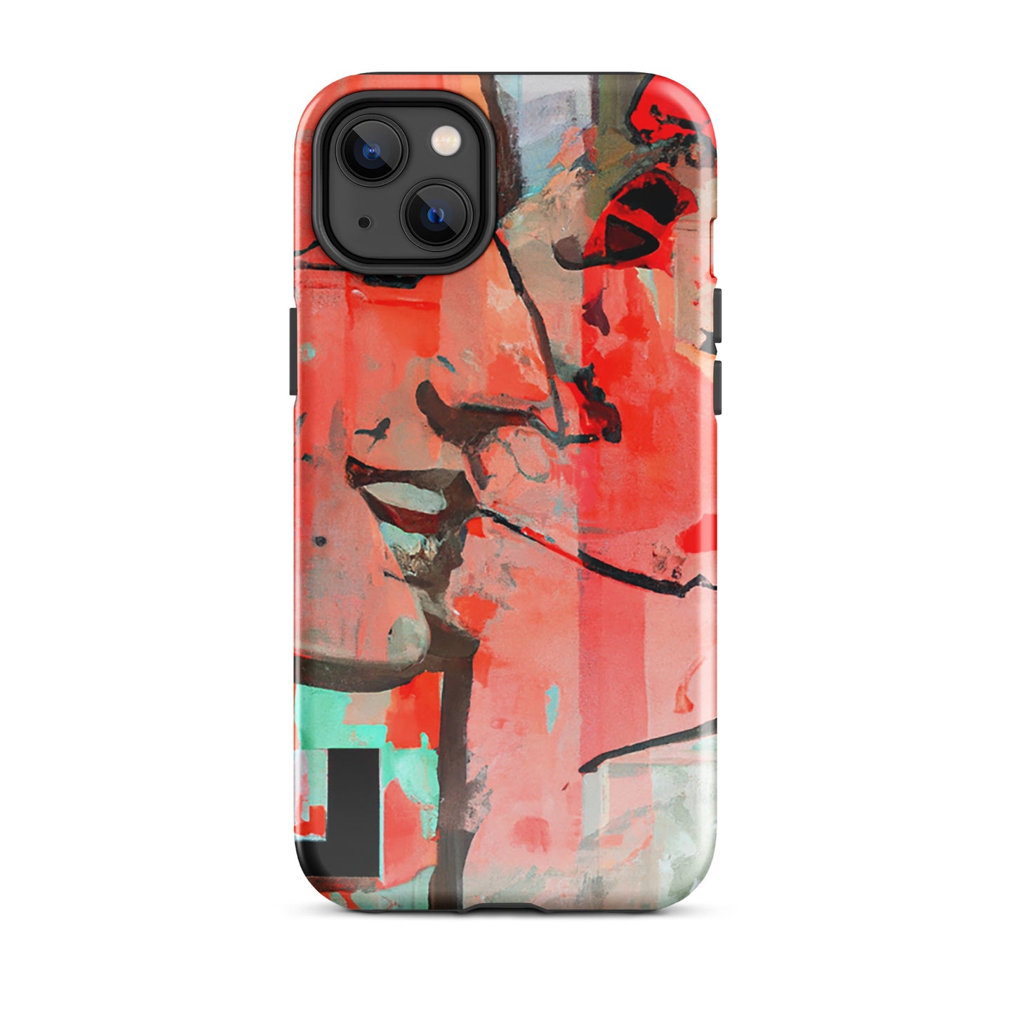 1032: Neon Love Series Tough Case for iPhone® (for models 11-15)