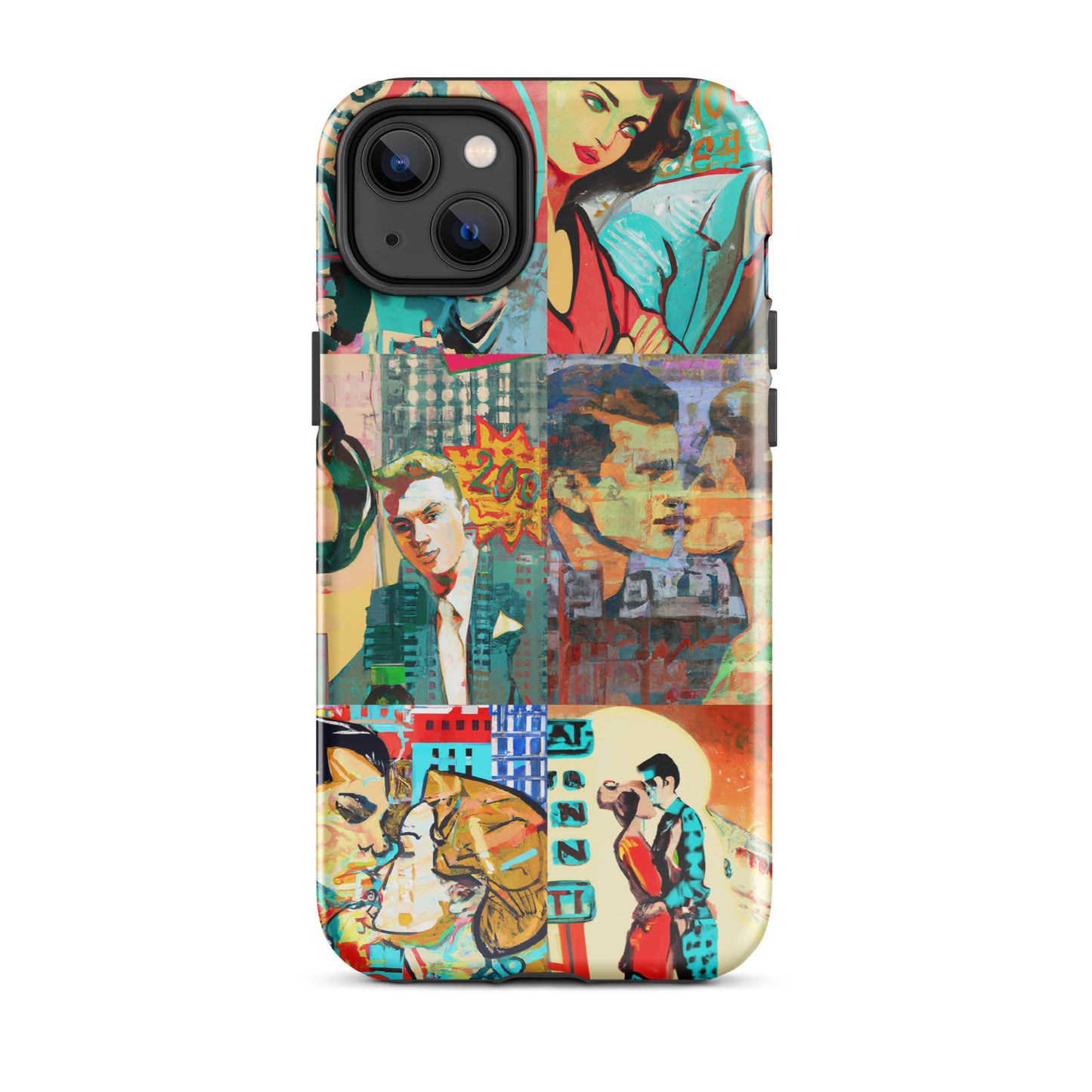 1035: Neon Love Series Tough Case for iPhone® (for models 11-15)