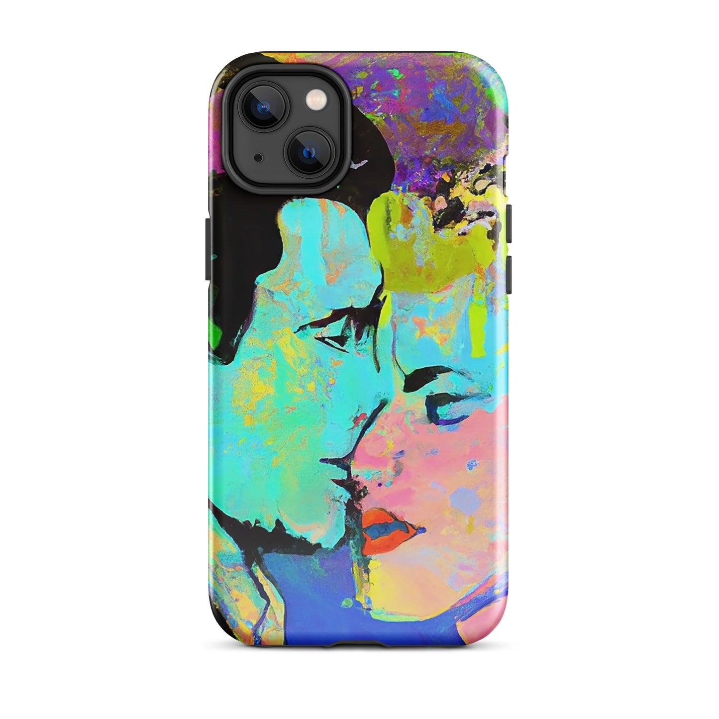 1039: Neon Love Series Tough Case for iPhone® (for models 11-15)