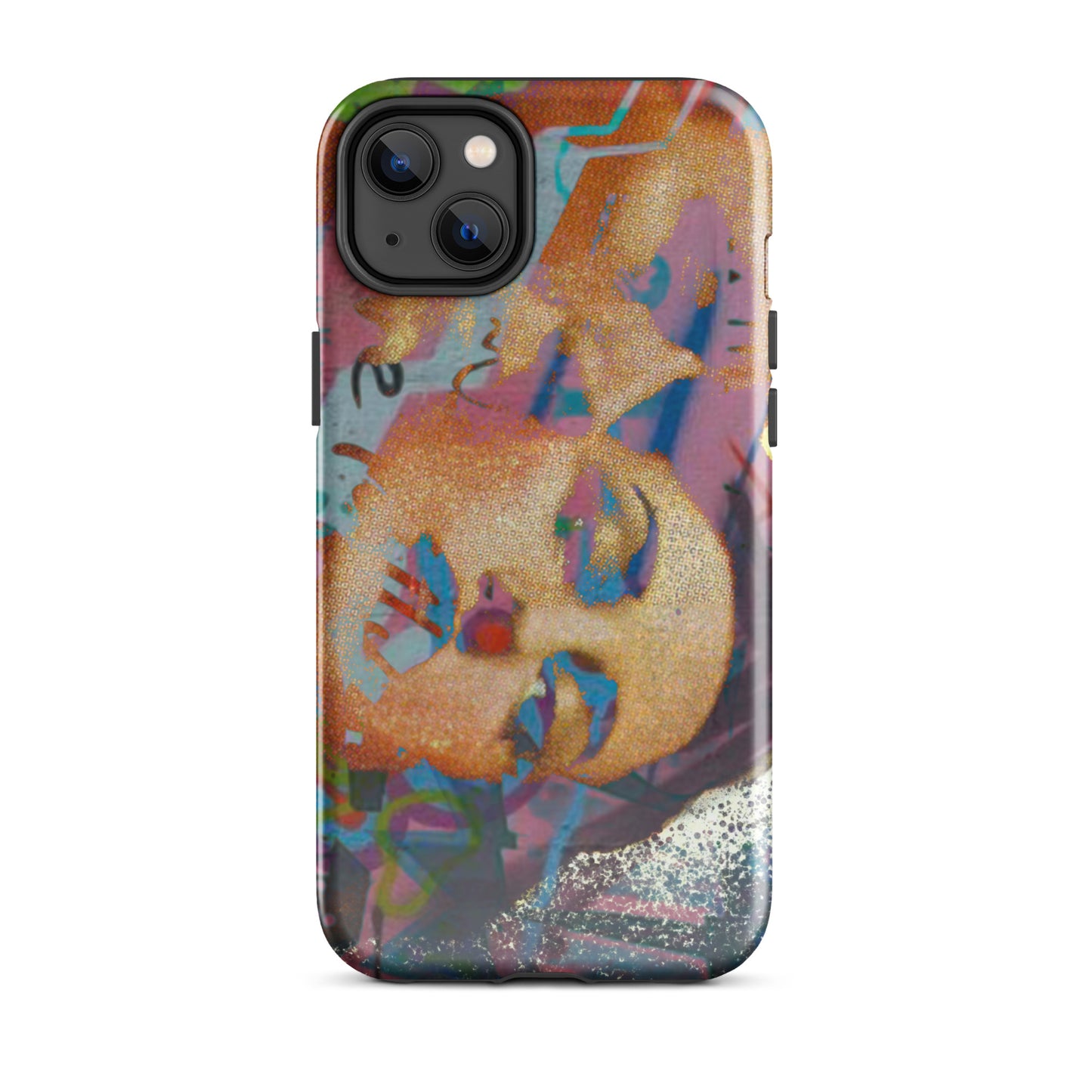 1043: Neon Love Series Tough Case for iPhone® (for models 11-15)