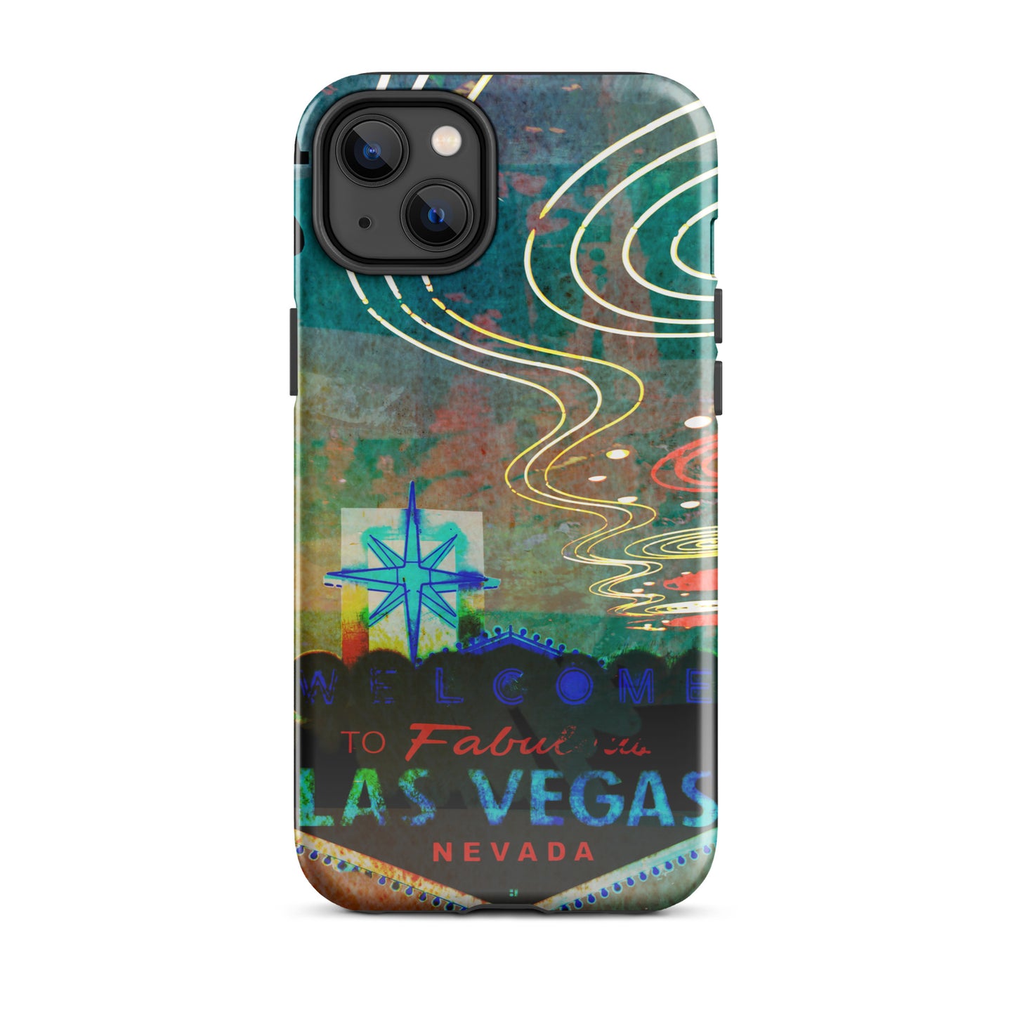 1067: Vegas Aces, Abstract, Tough Case for iPhone® (for models 11-15)