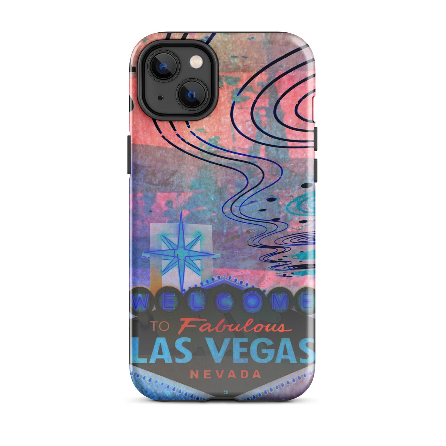 1069: Vegas Aces, Abstract, Tough Case for iPhone® (for models 11-15)