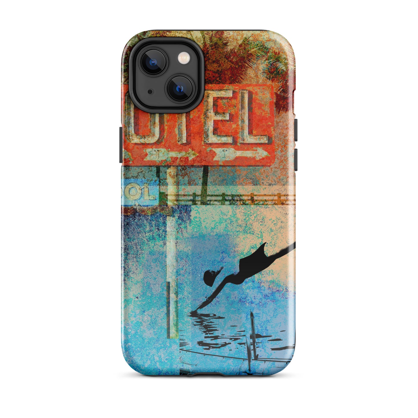 1051: Motel Dive, Route 66 Series, Abstract Tough Case for iPhone® (for models 11-15)