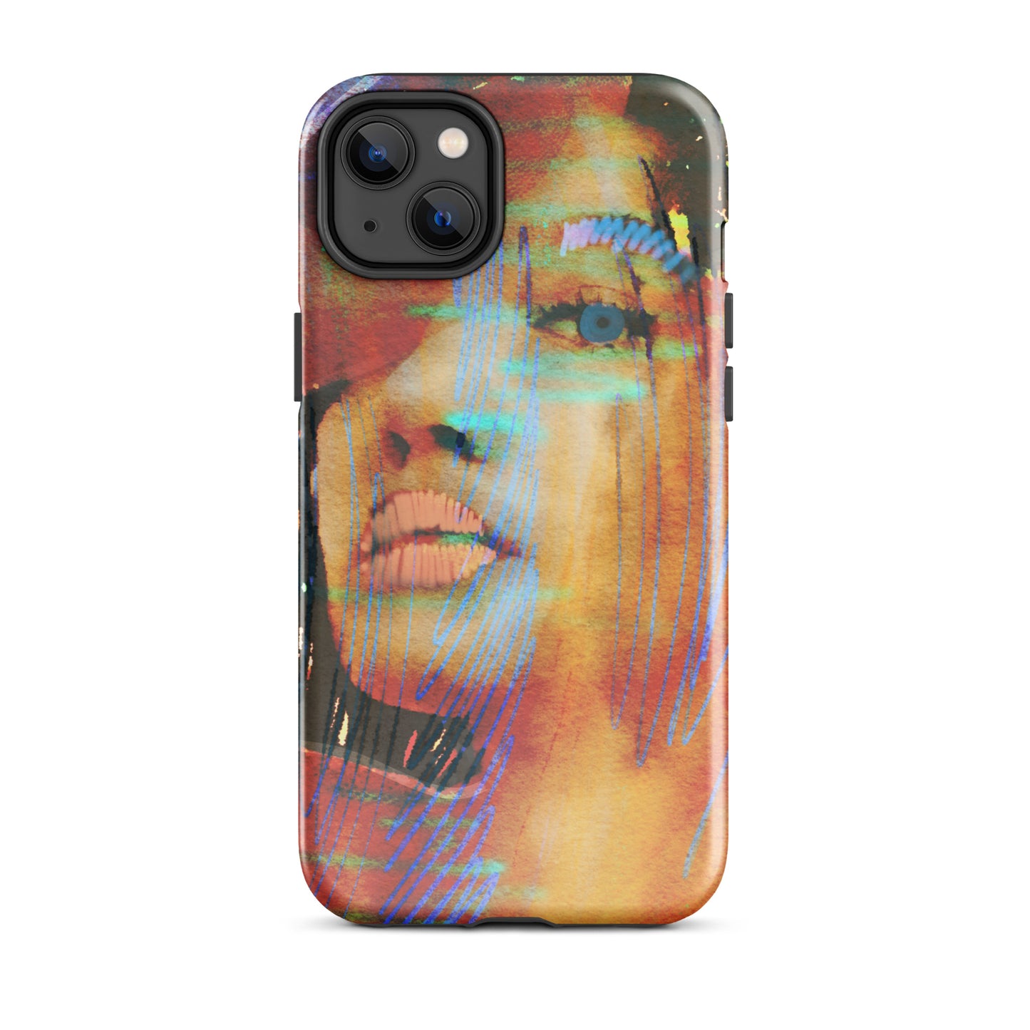 1059: Blue-Eyed Girl, She Vibes, Tough Case for iPhone® (for models 11-15)