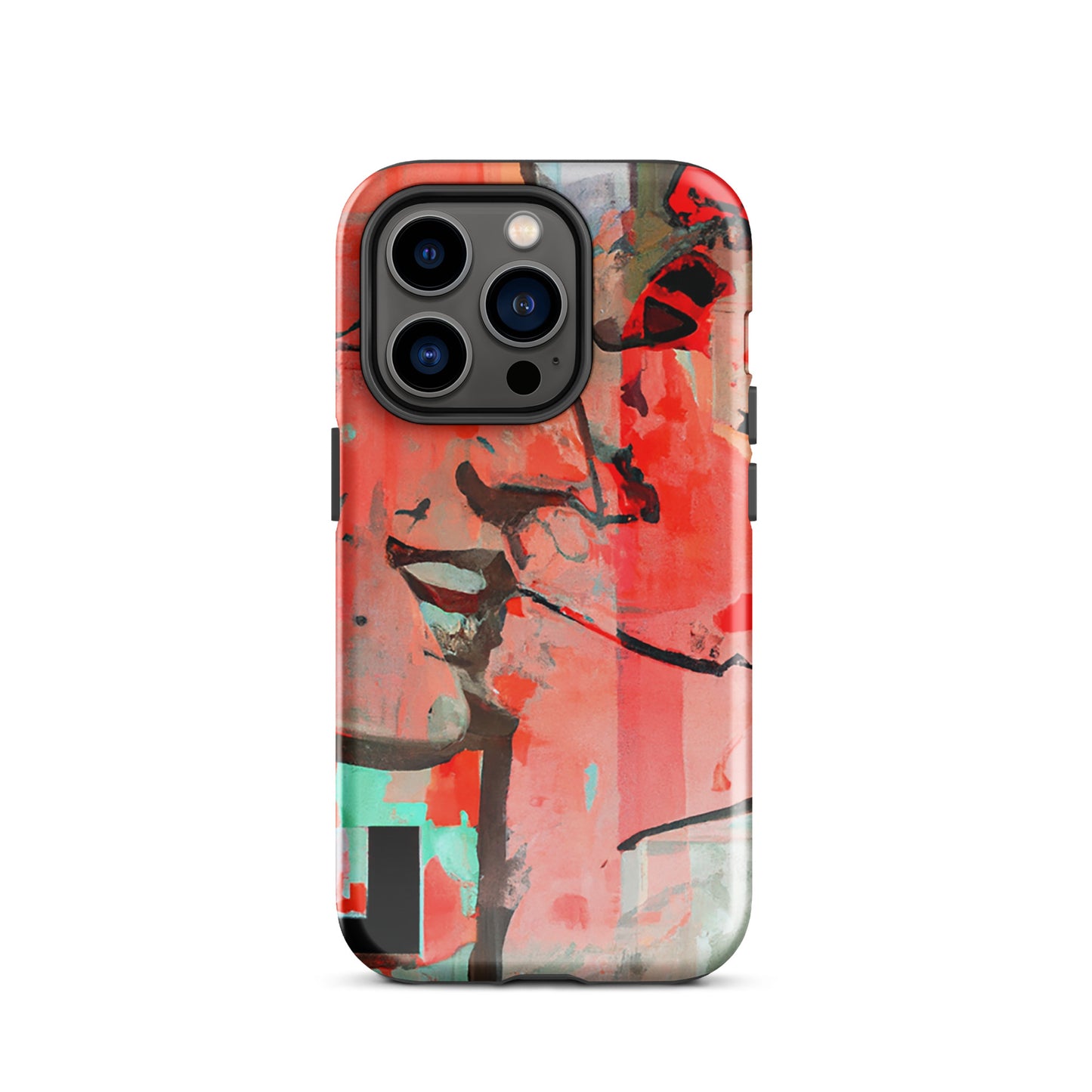 1032: Neon Love Series Tough Case for iPhone® (for models 11-15)