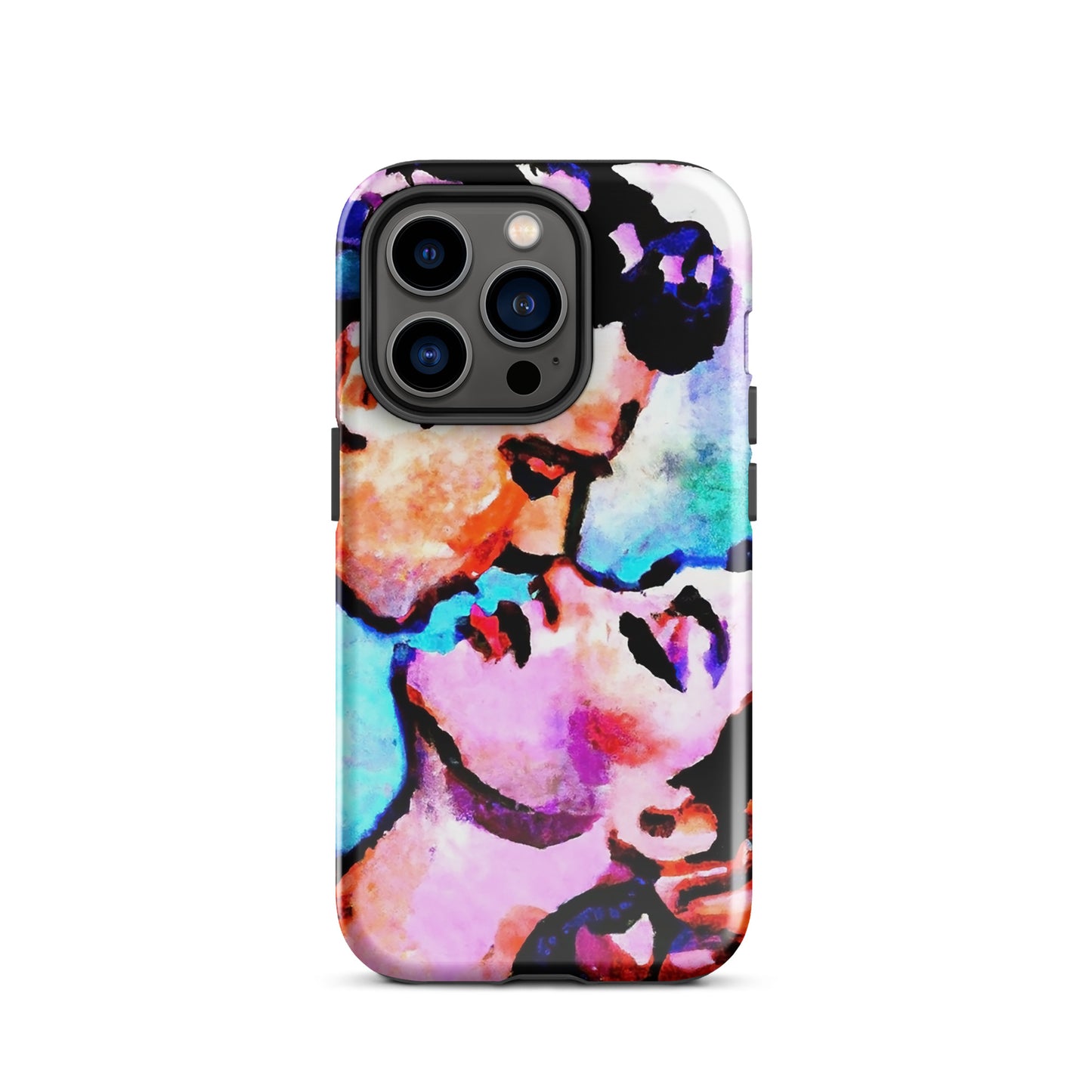 1037: Neon Love Series Tough Case for iPhone® (for models 11-15)