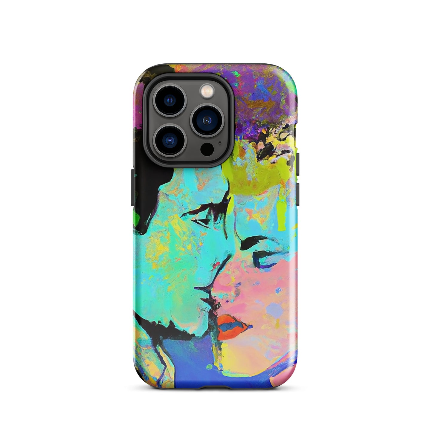 1039: Neon Love Series Tough Case for iPhone® (for models 11-15)