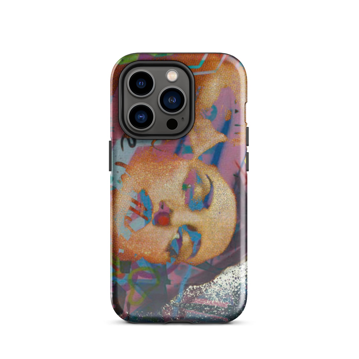 1043: Neon Love Series Tough Case for iPhone® (for models 11-15)