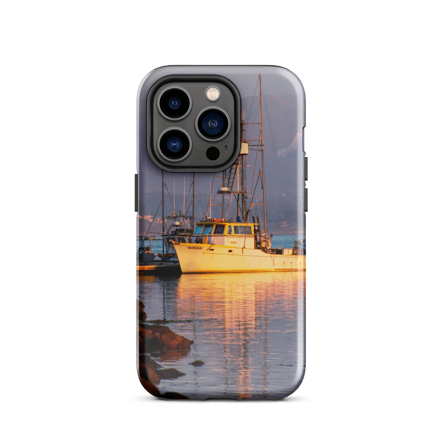 1023: Fishing Boat Photo Morro Bay California Tough Case for iPhone® (for models 11-15)