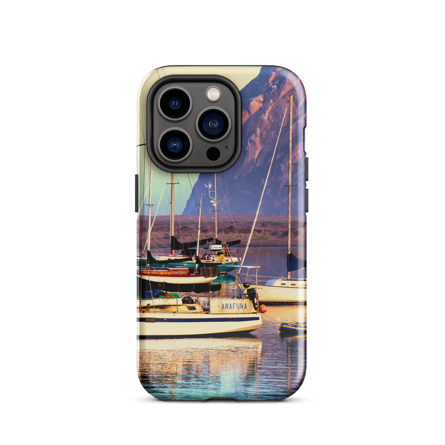 1054: Sailboats Morro Bay California Photo Tough Case for iPhone® (for models 11-15)