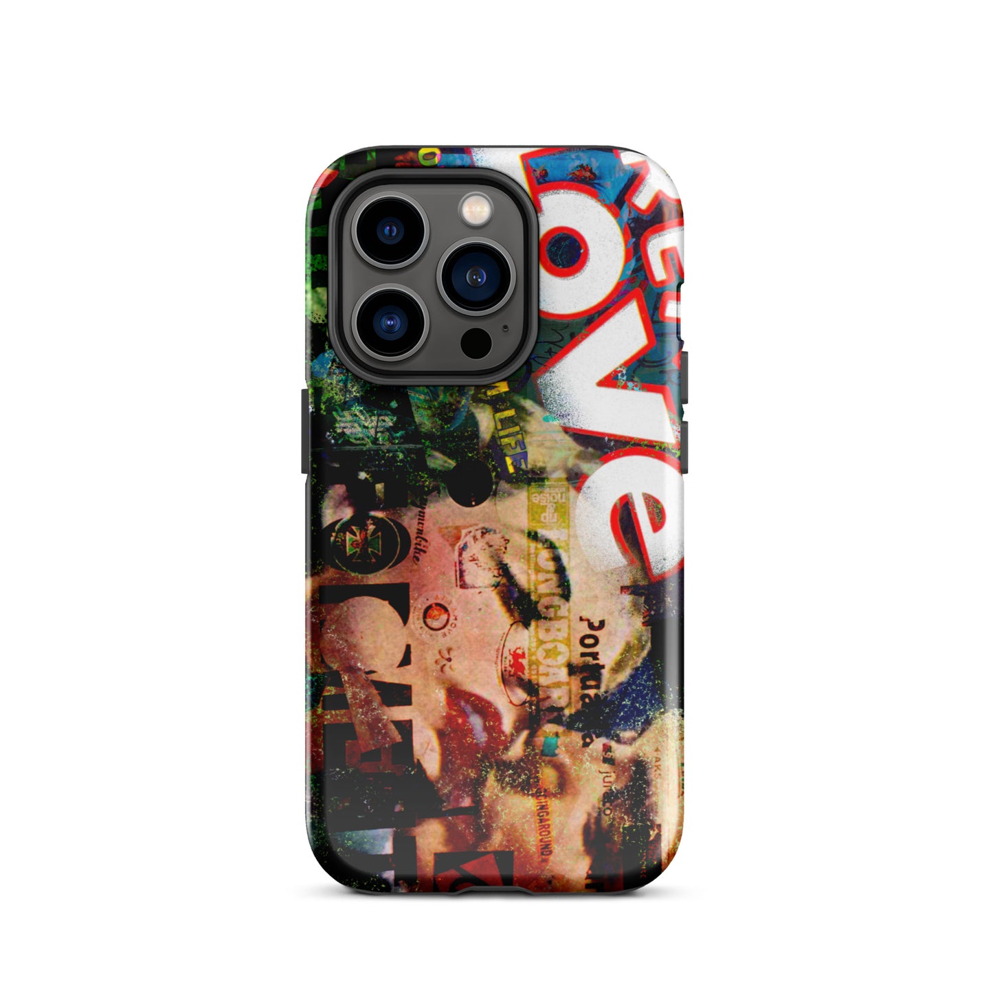 1044: Neon Love Series Tough Case for iPhone® (for models 11-15)