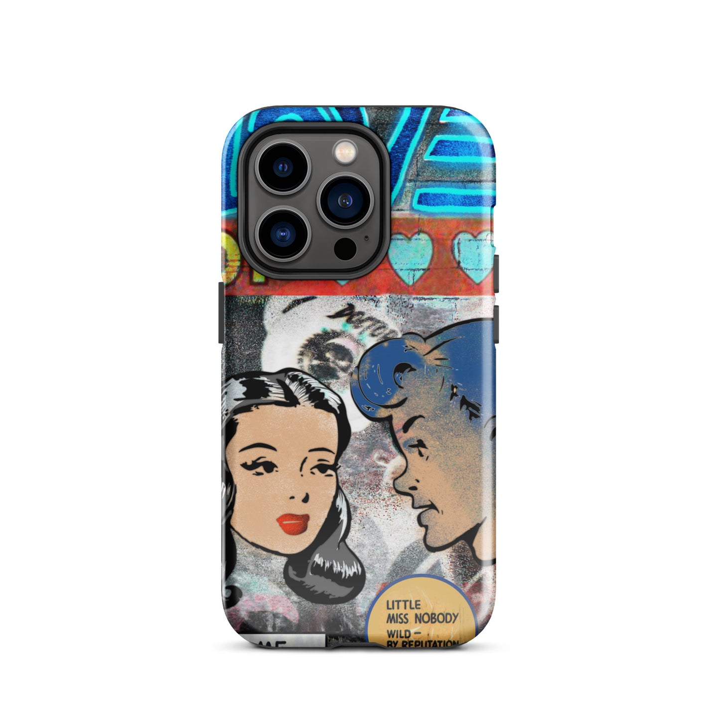 1031: Neon Love Series Top Love Tough Case for iPhone® (for models 11-15)