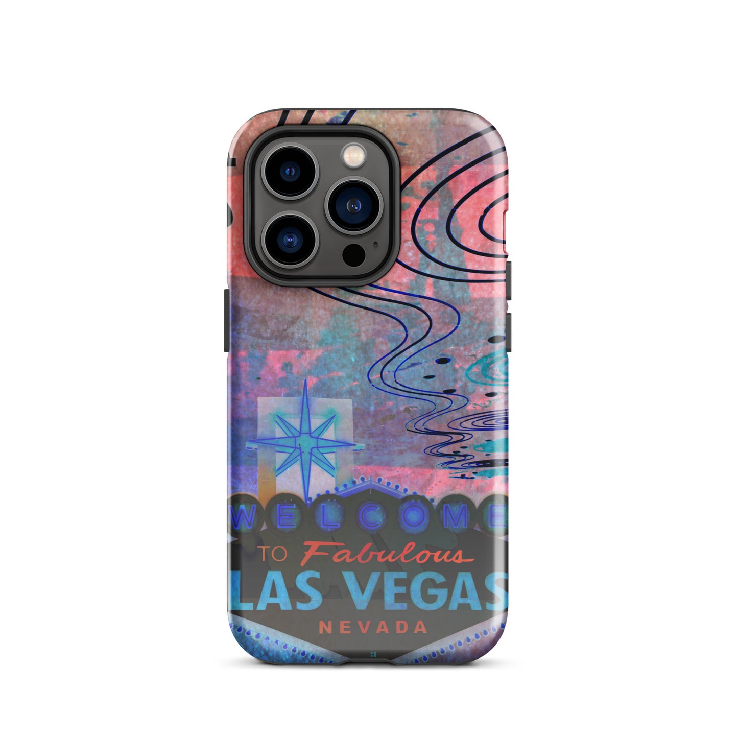 1069: Vegas Aces, Abstract, Tough Case for iPhone® (for models 11-15)