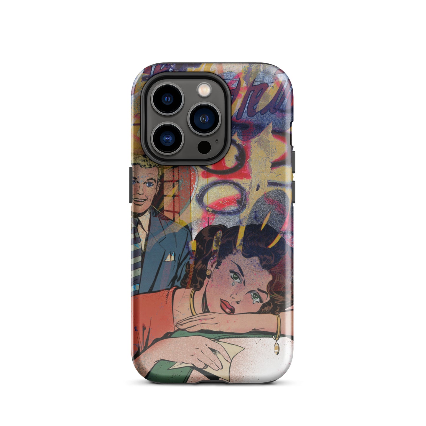 1048: Neon Love Series Tough Case for iPhone® (for models 11-15)