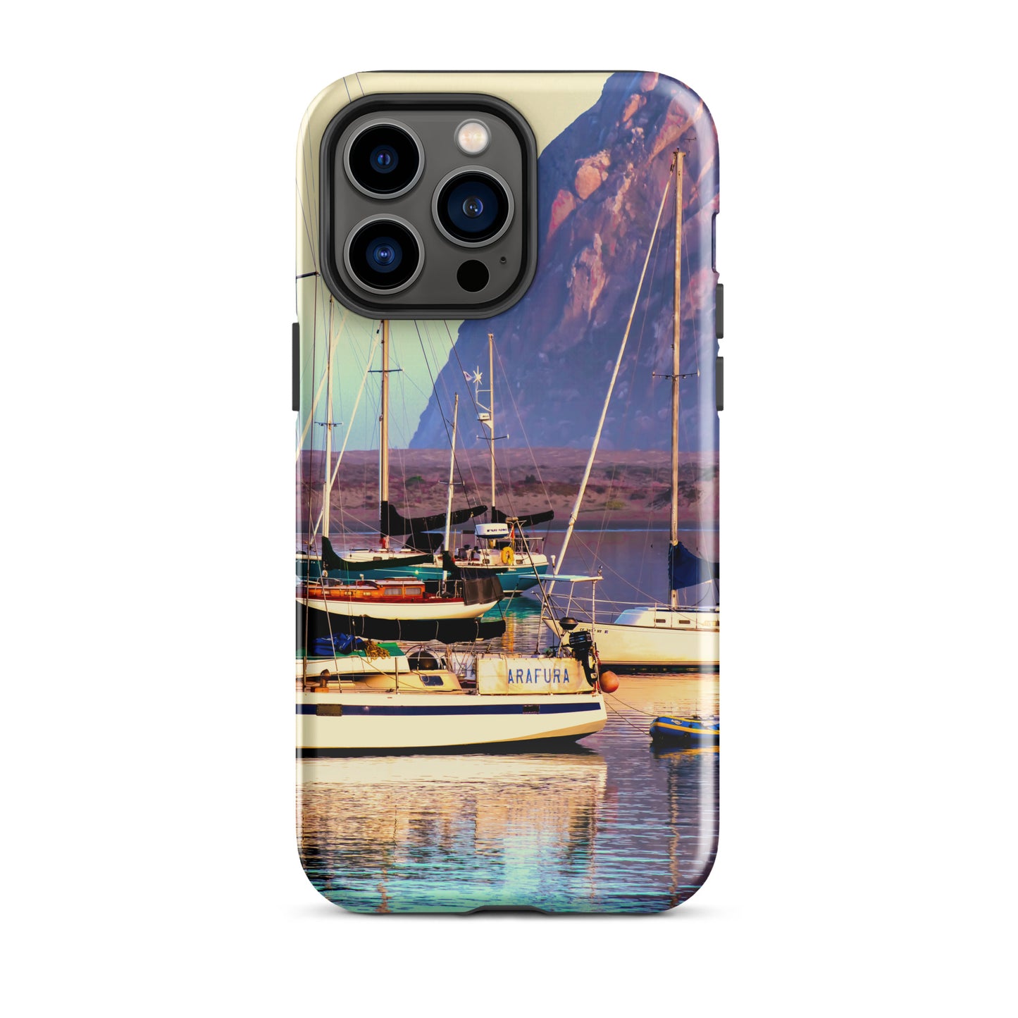 1054: Sailboats Morro Bay California Photo Tough Case for iPhone® (for models 11-15)