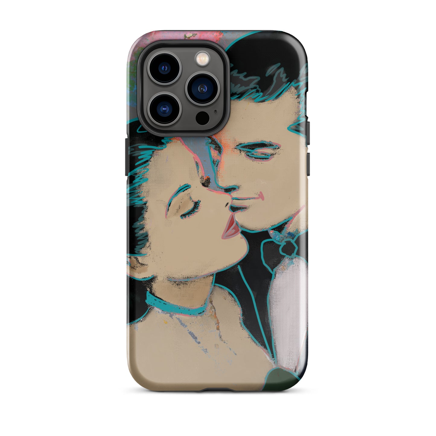 1045: Neon Love Series Tough Case for iPhone® (for models 11-15)