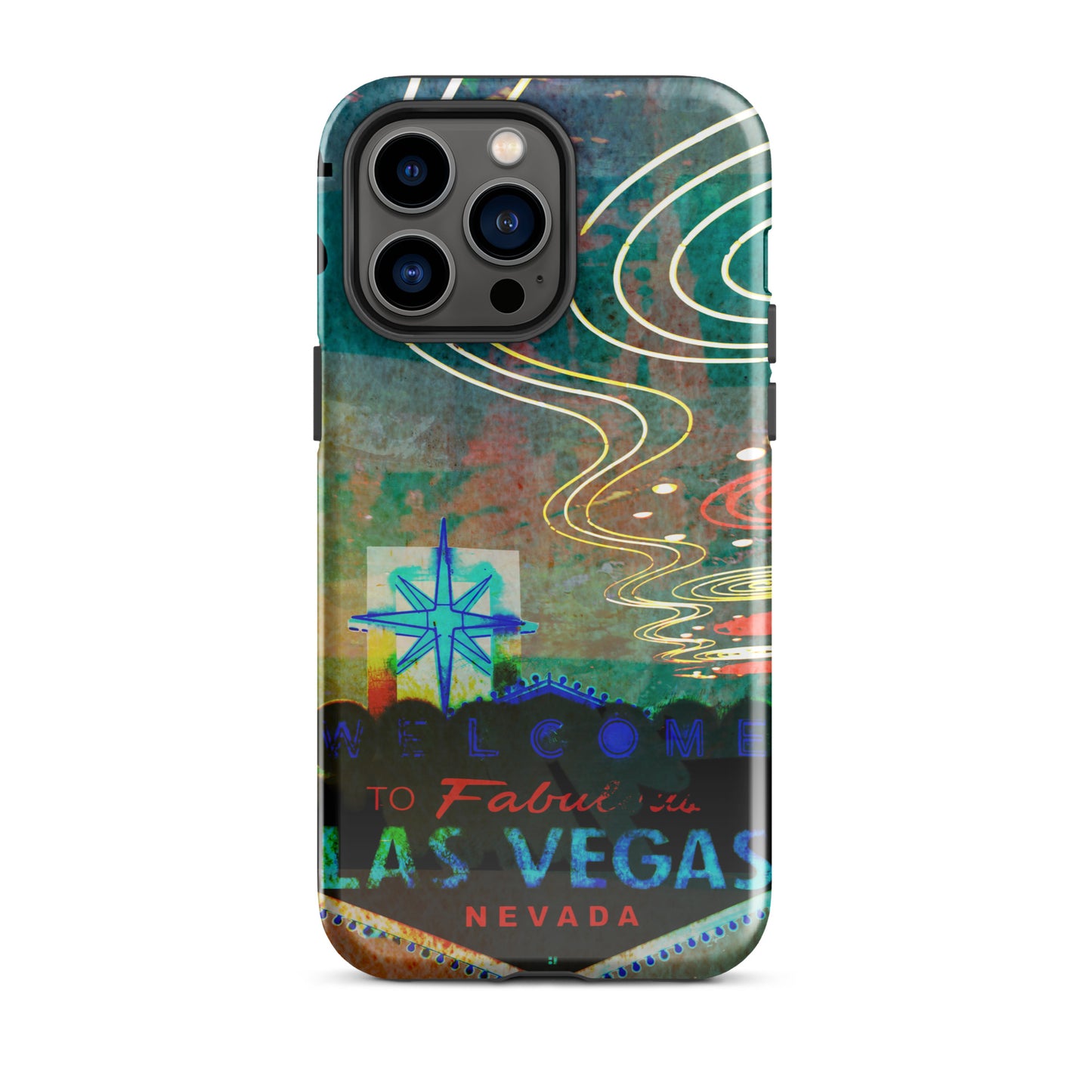 1067: Vegas Aces, Abstract, Tough Case for iPhone® (for models 11-15)