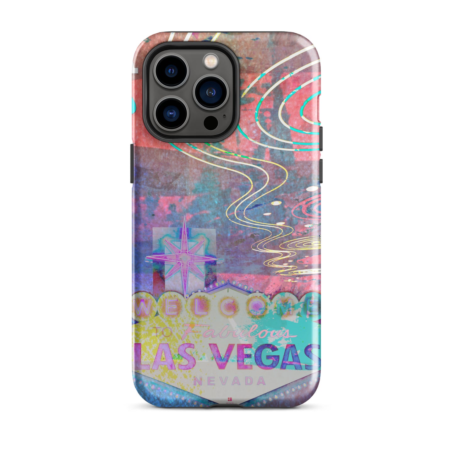 1068: Vegas Aces, Abstract, Tough Case for iPhone® (for models 11-15)