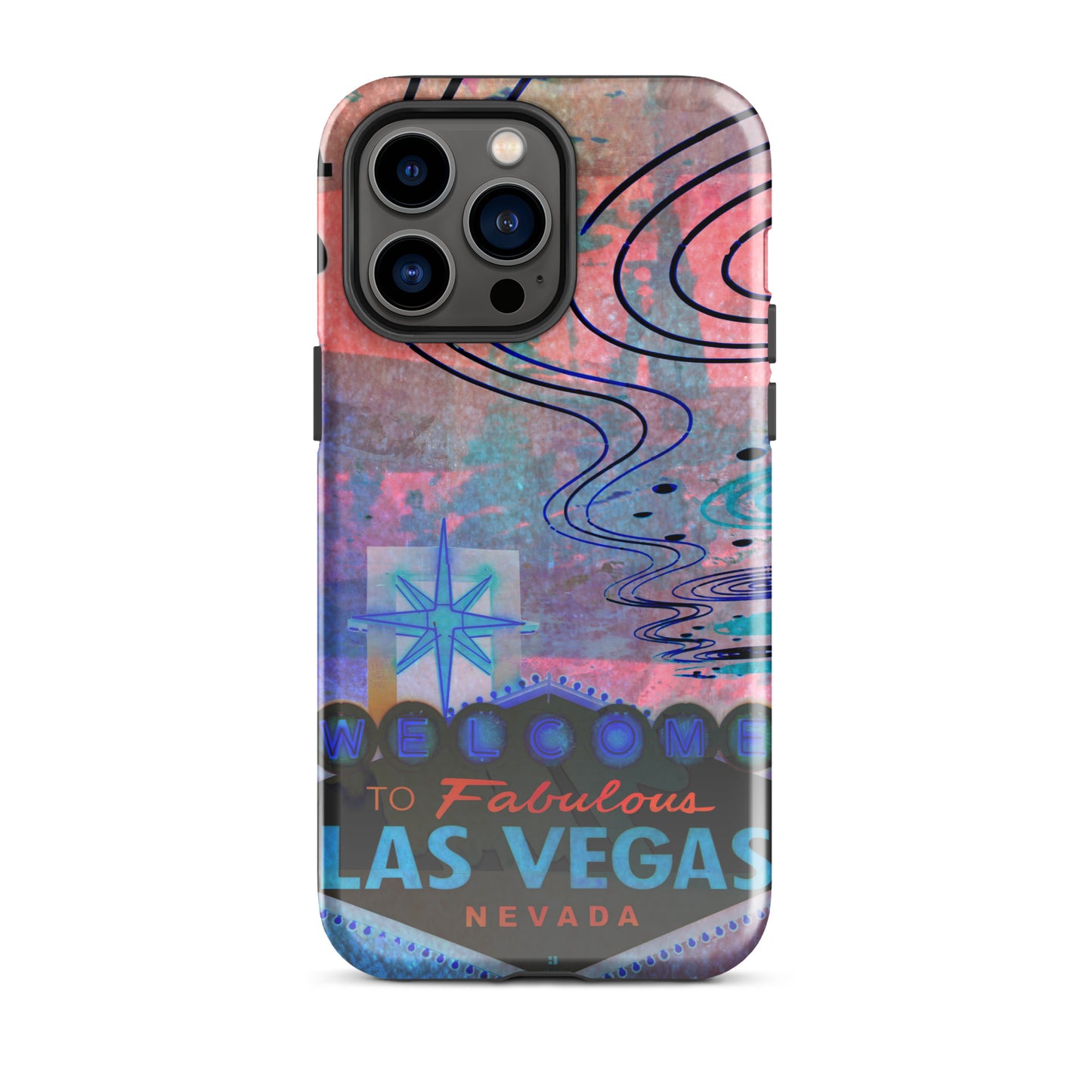 1069: Vegas Aces, Abstract, Tough Case for iPhone® (for models 11-15)