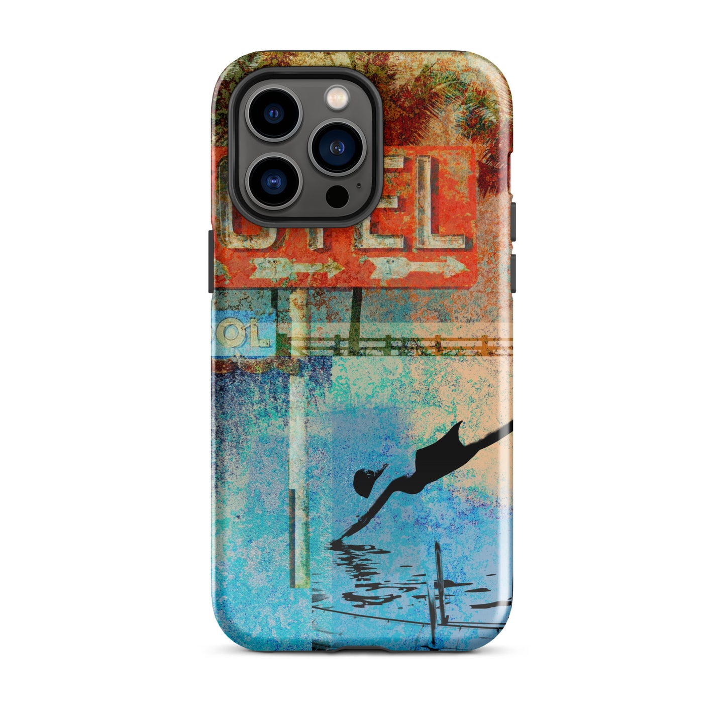 1051: Motel Dive, Route 66 Series, Abstract Tough Case for iPhone® (for models 11-15)