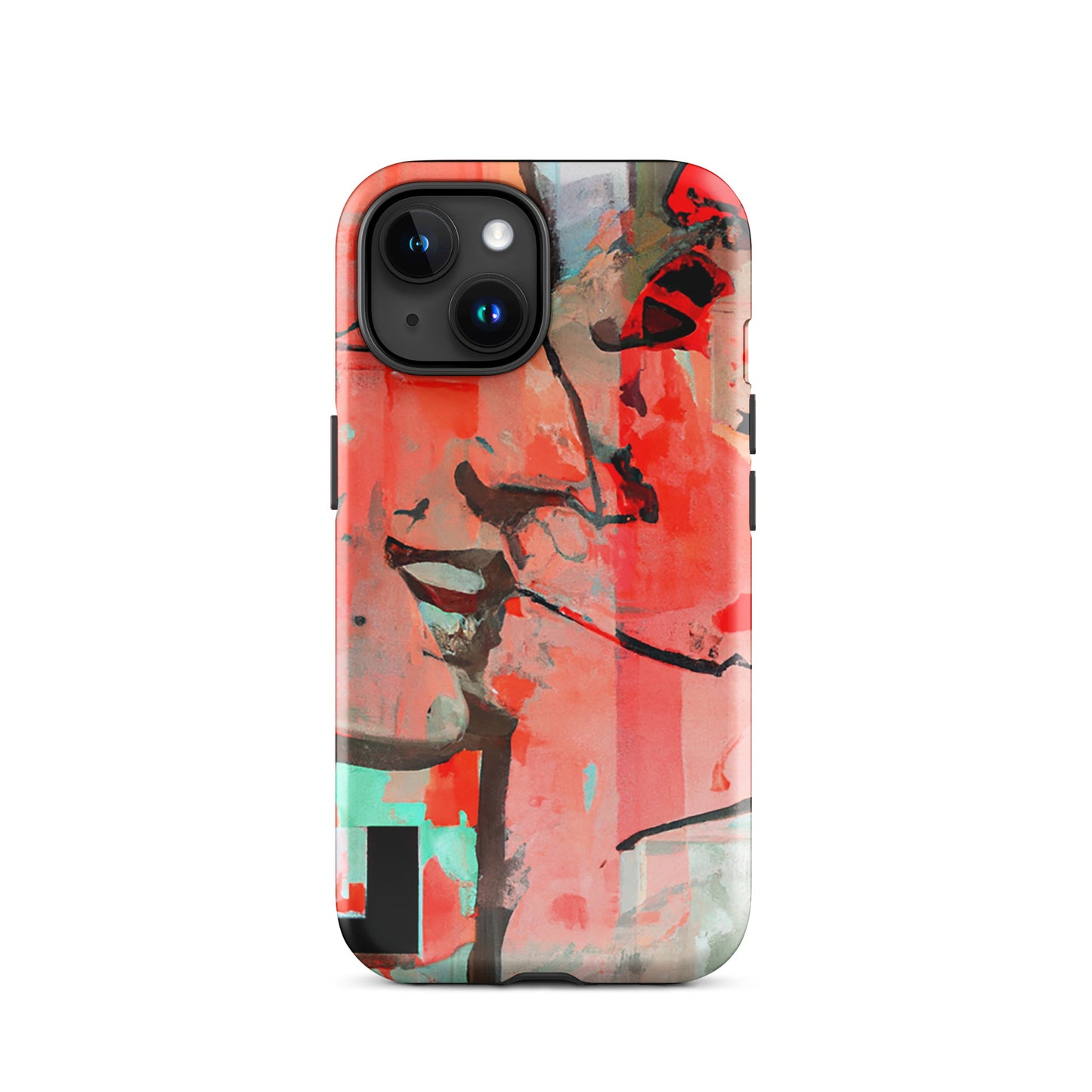 1032: Neon Love Series Tough Case for iPhone® (for models 11-15)