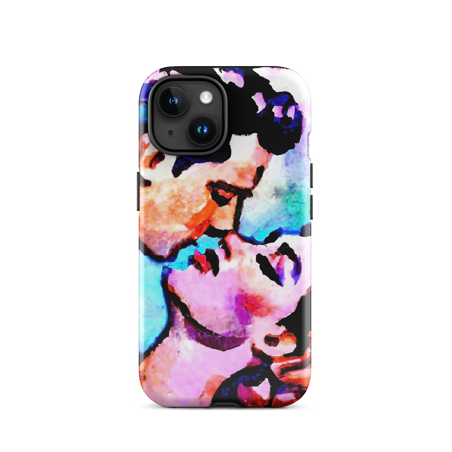 1037: Neon Love Series Tough Case for iPhone® (for models 11-15)