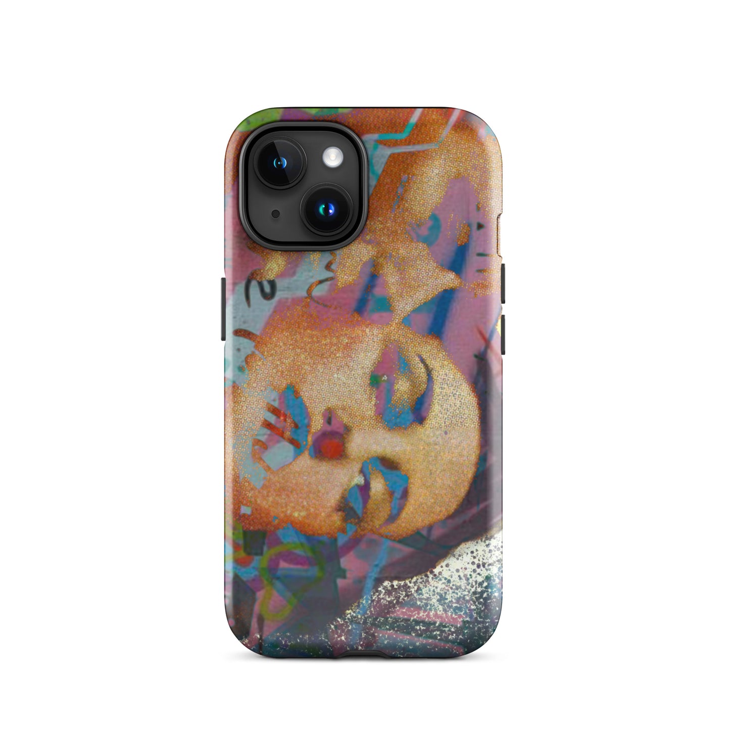 1043: Neon Love Series Tough Case for iPhone® (for models 11-15)