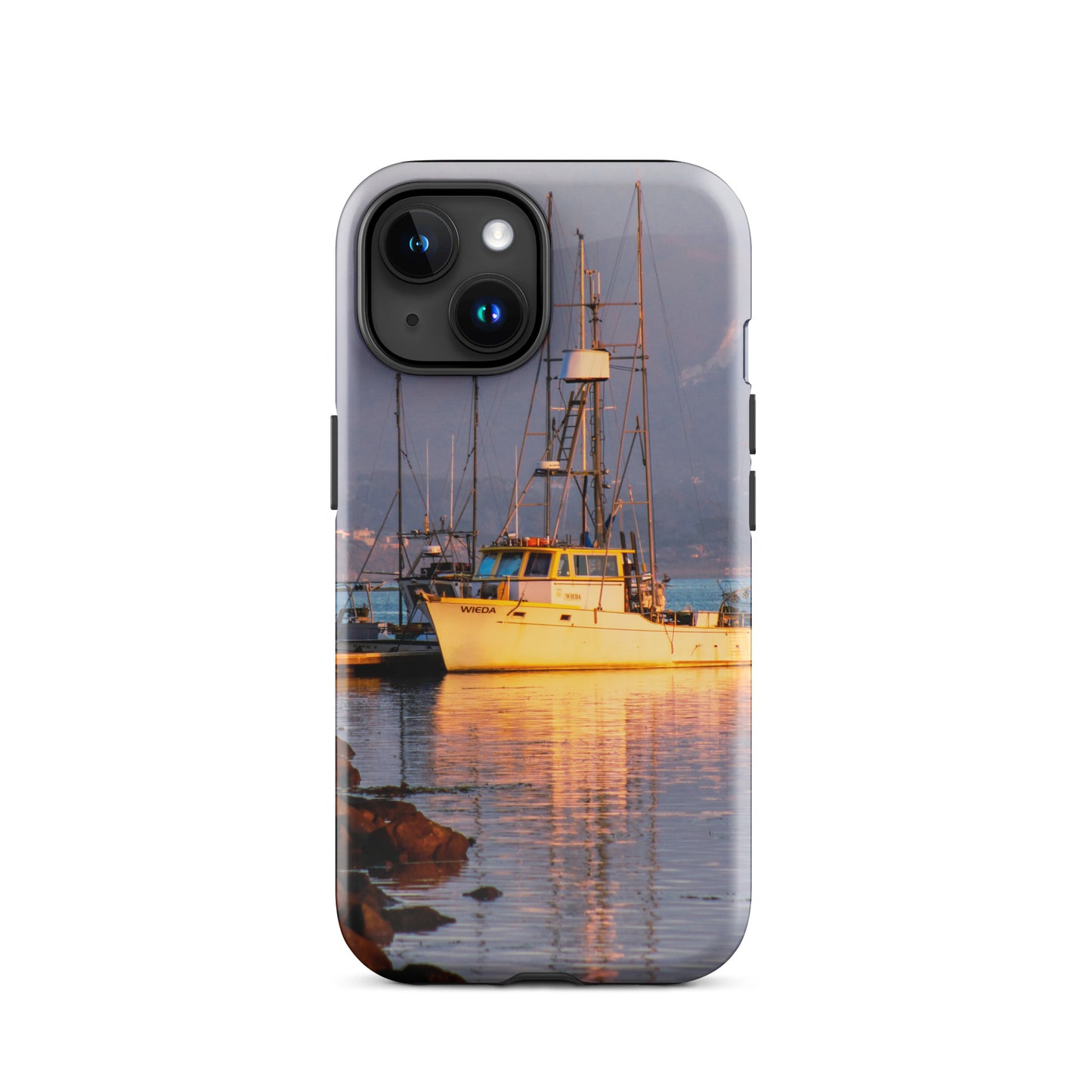 1023: Fishing Boat Photo Morro Bay California Tough Case for iPhone® (for models 11-15)