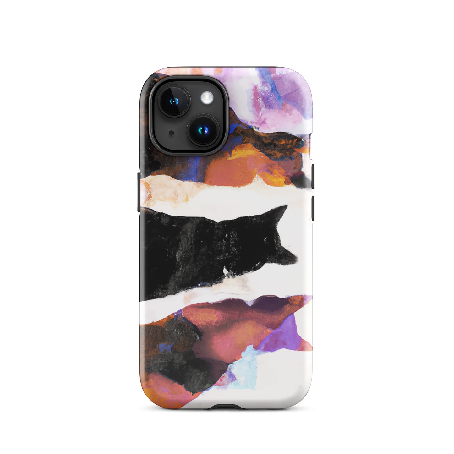 1006: Cats Animal Life Abstract Tough Case for iPhone® (for models 11-15)