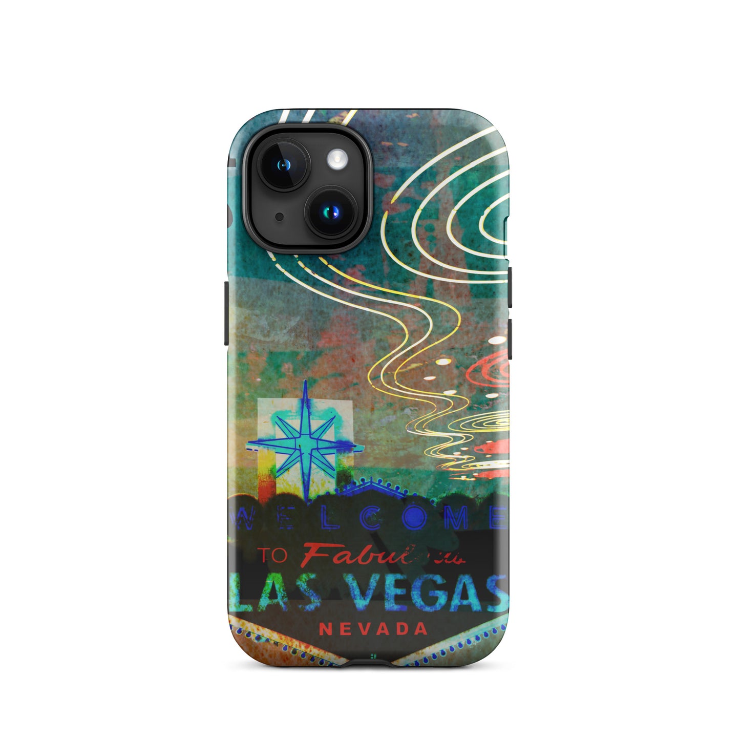 1067: Vegas Aces, Abstract, Tough Case for iPhone® (for models 11-15)