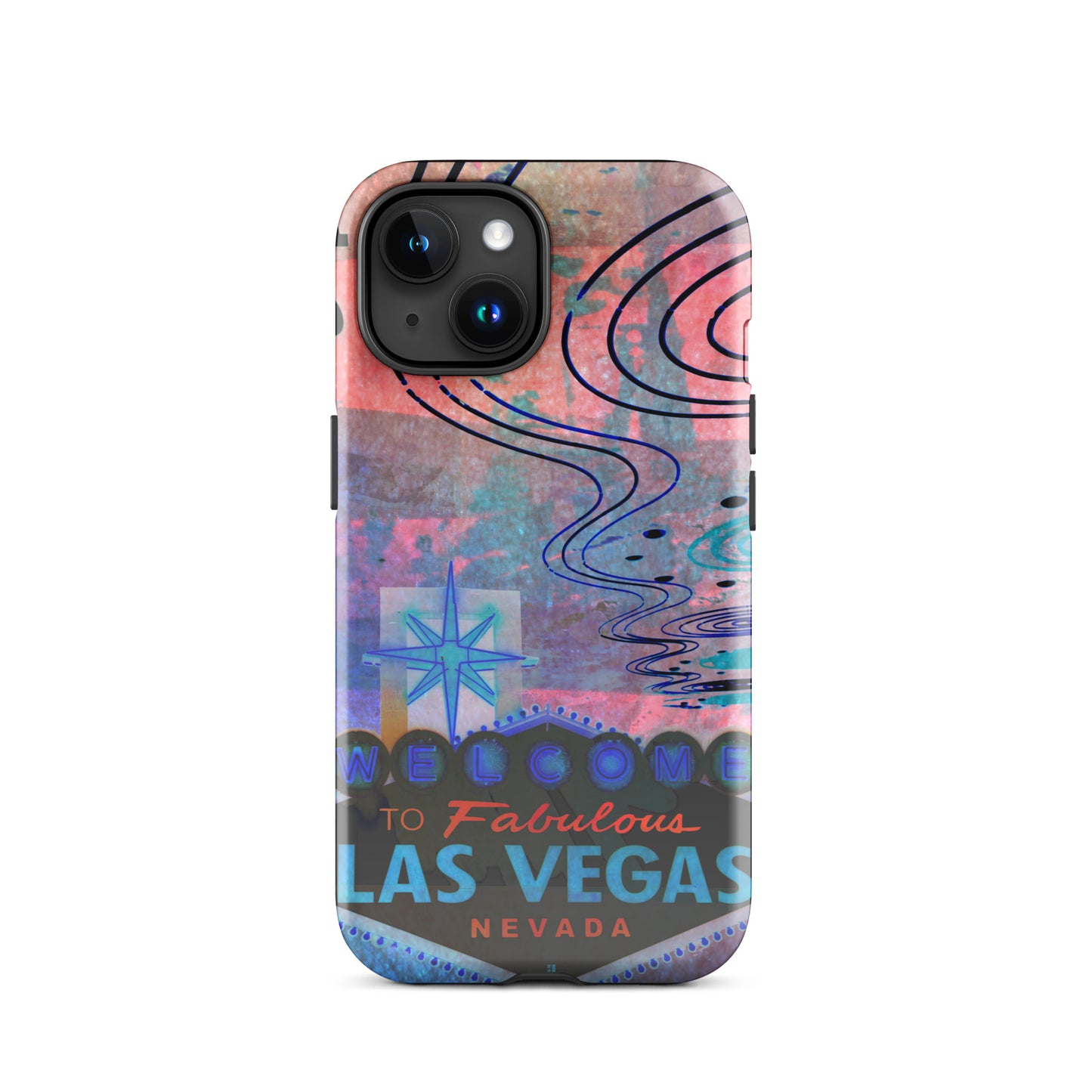 1069: Vegas Aces, Abstract, Tough Case for iPhone® (for models 11-15)