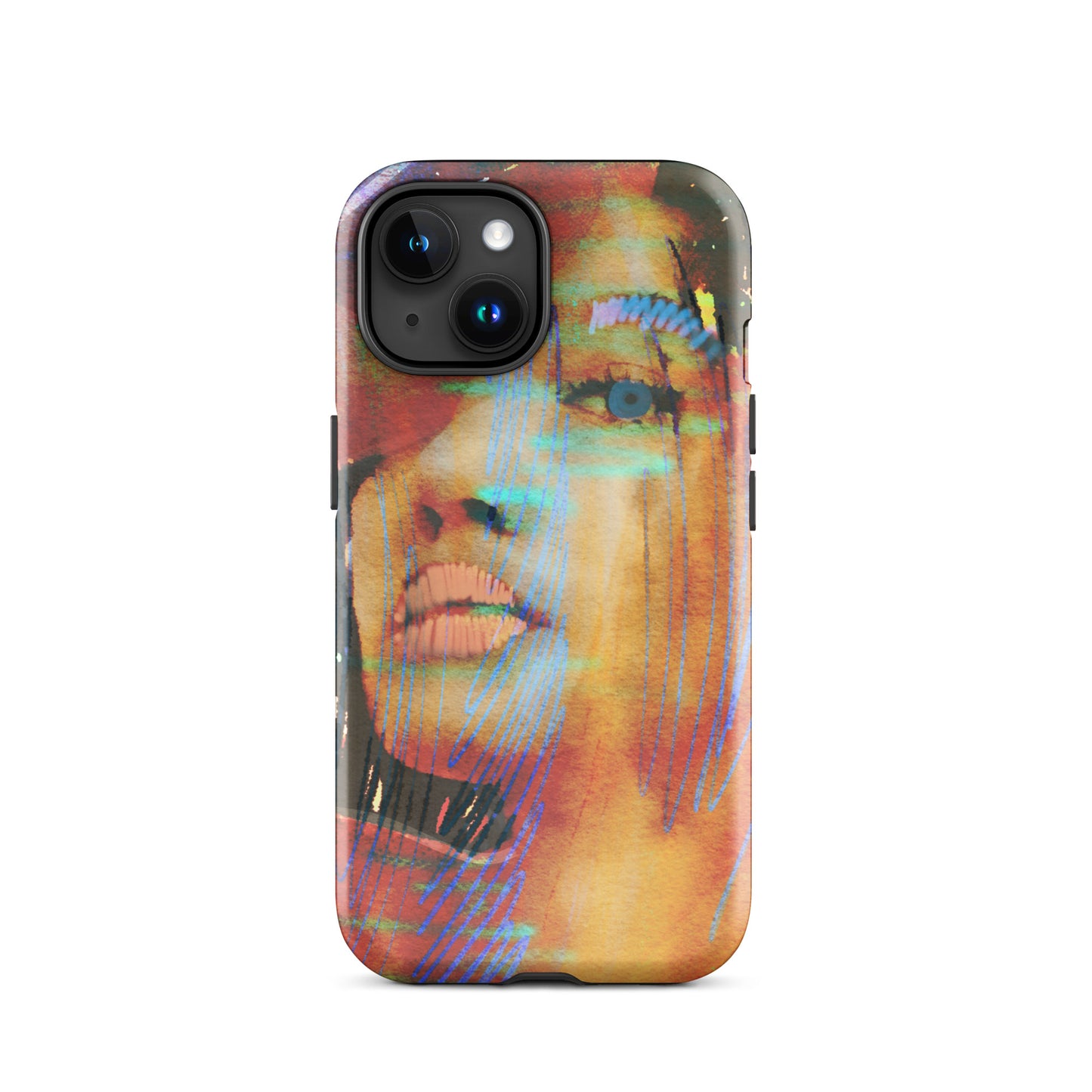 1059: Blue-Eyed Girl, She Vibes, Tough Case for iPhone® (for models 11-15)