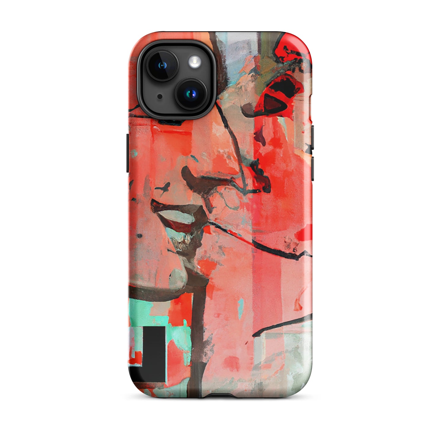 1032: Neon Love Series Tough Case for iPhone® (for models 11-15)