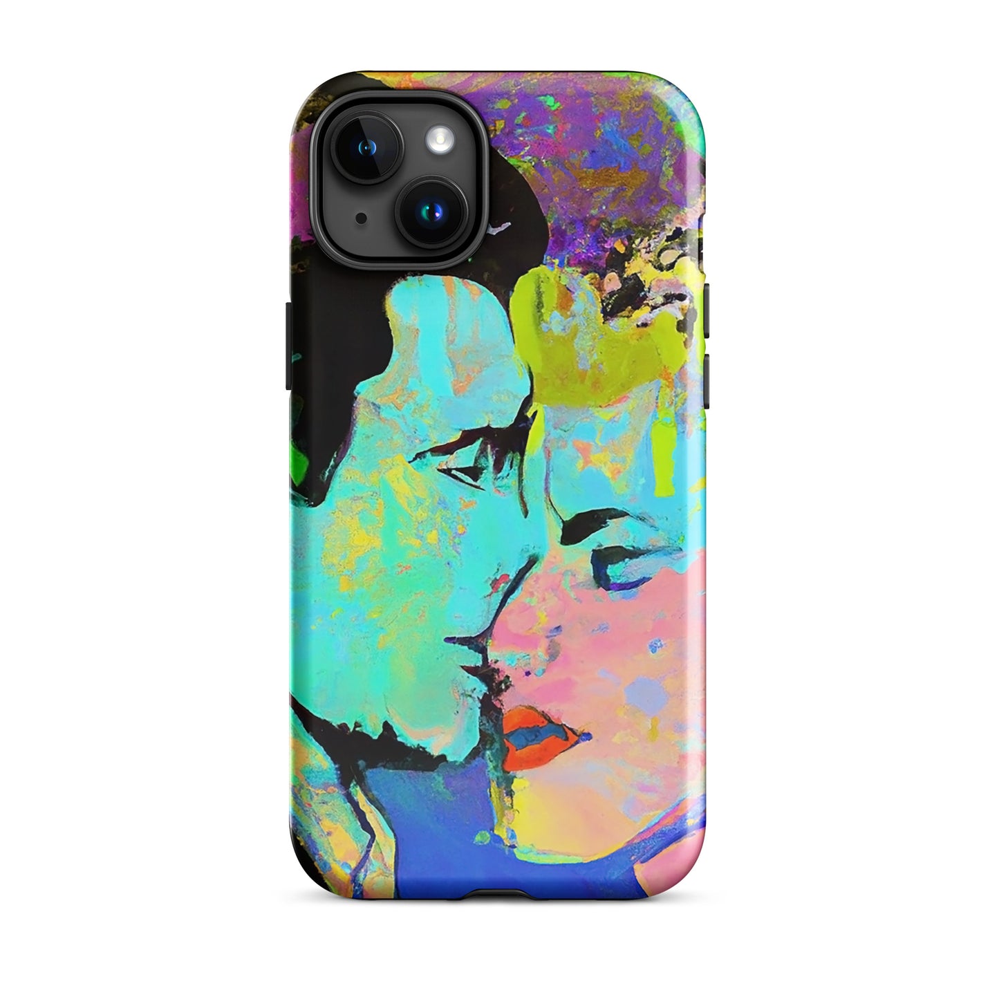 1039: Neon Love Series Tough Case for iPhone® (for models 11-15)