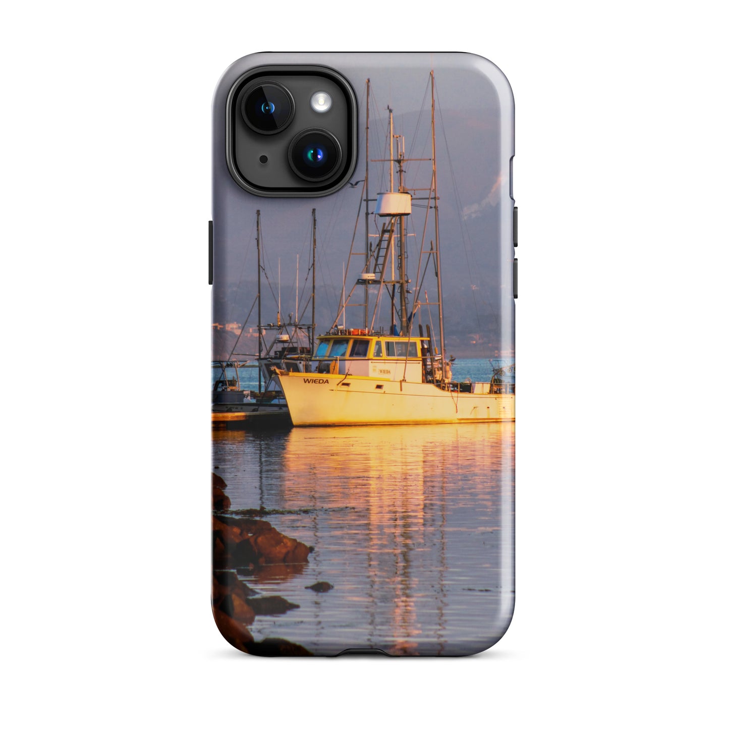 1023: Fishing Boat Photo Morro Bay California Tough Case for iPhone® (for models 11-15)