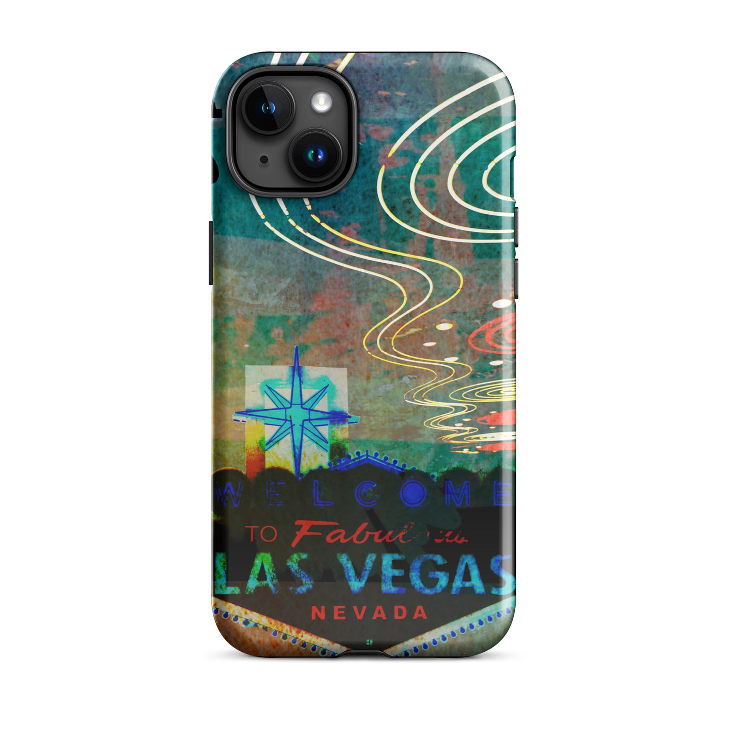 1067: Vegas Aces, Abstract, Tough Case for iPhone® (for models 11-15)