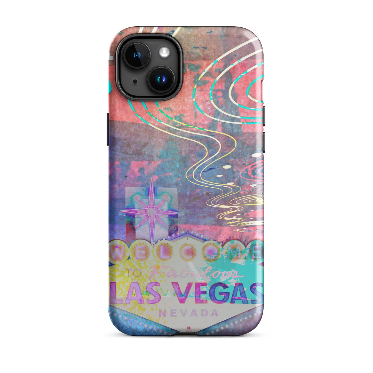 1068: Vegas Aces, Abstract, Tough Case for iPhone® (for models 11-15)