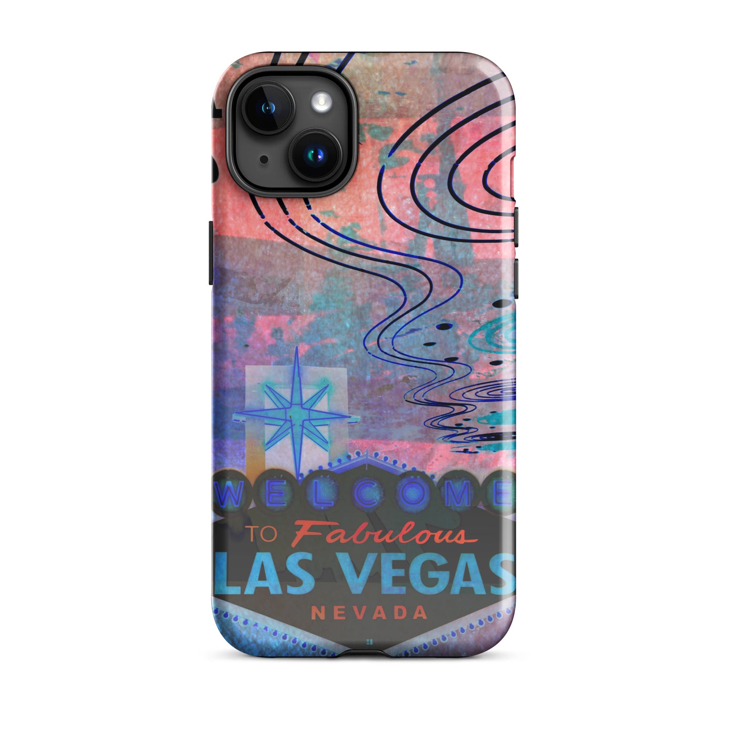 1069: Vegas Aces, Abstract, Tough Case for iPhone® (for models 11-15)