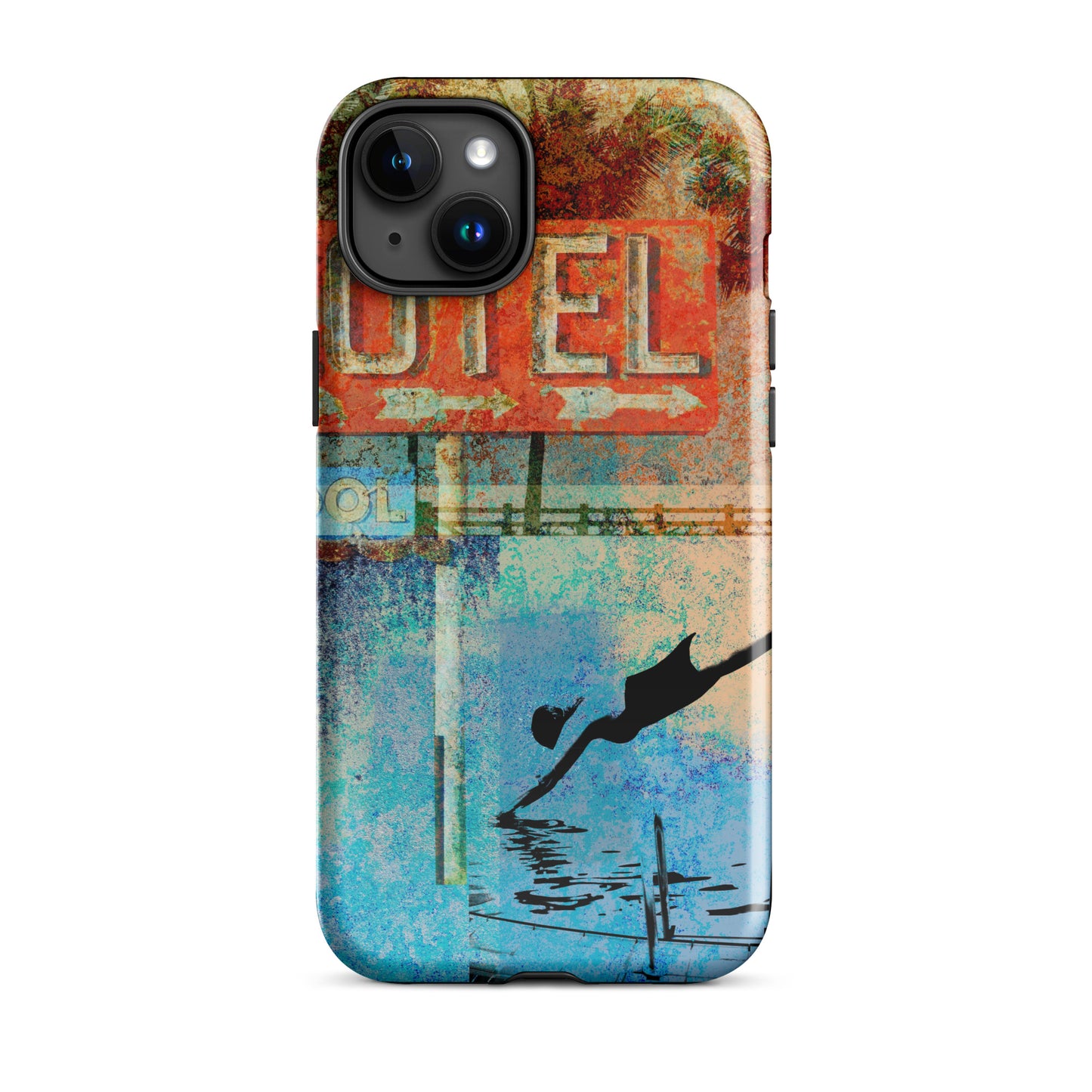 1051: Motel Dive, Route 66 Series, Abstract Tough Case for iPhone® (for models 11-15)