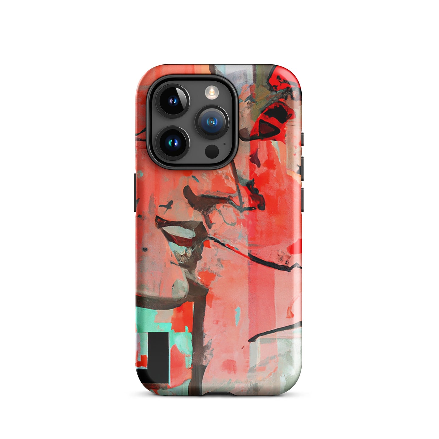 1032: Neon Love Series Tough Case for iPhone® (for models 11-15)