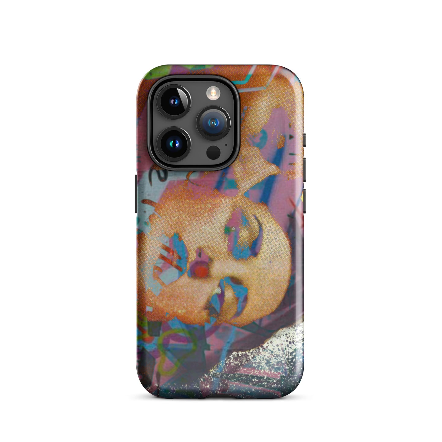 1043: Neon Love Series Tough Case for iPhone® (for models 11-15)