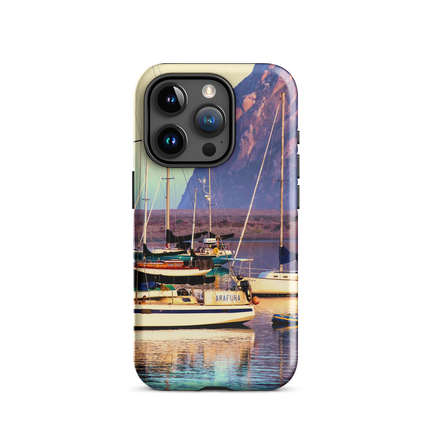 1054: Sailboats Morro Bay California Photo Tough Case for iPhone® (for models 11-15)