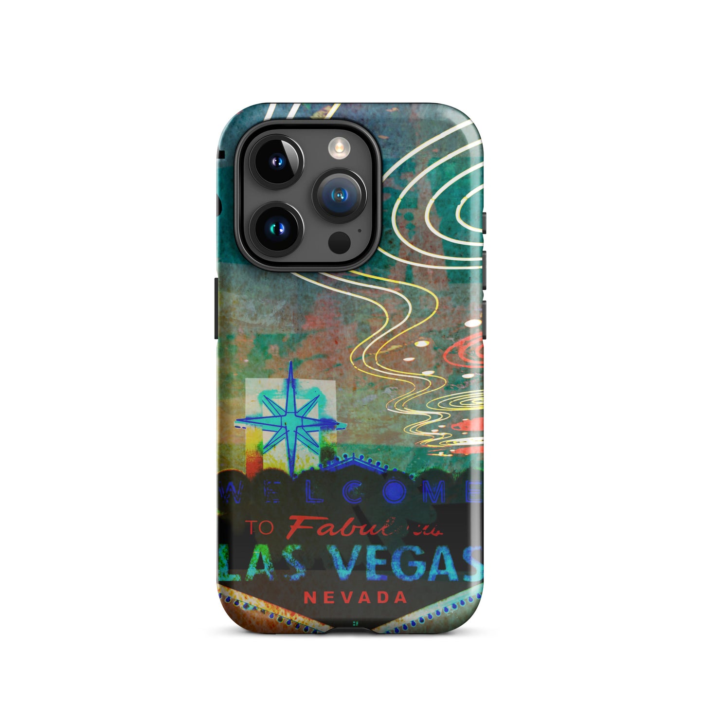 1067: Vegas Aces, Abstract, Tough Case for iPhone® (for models 11-15)