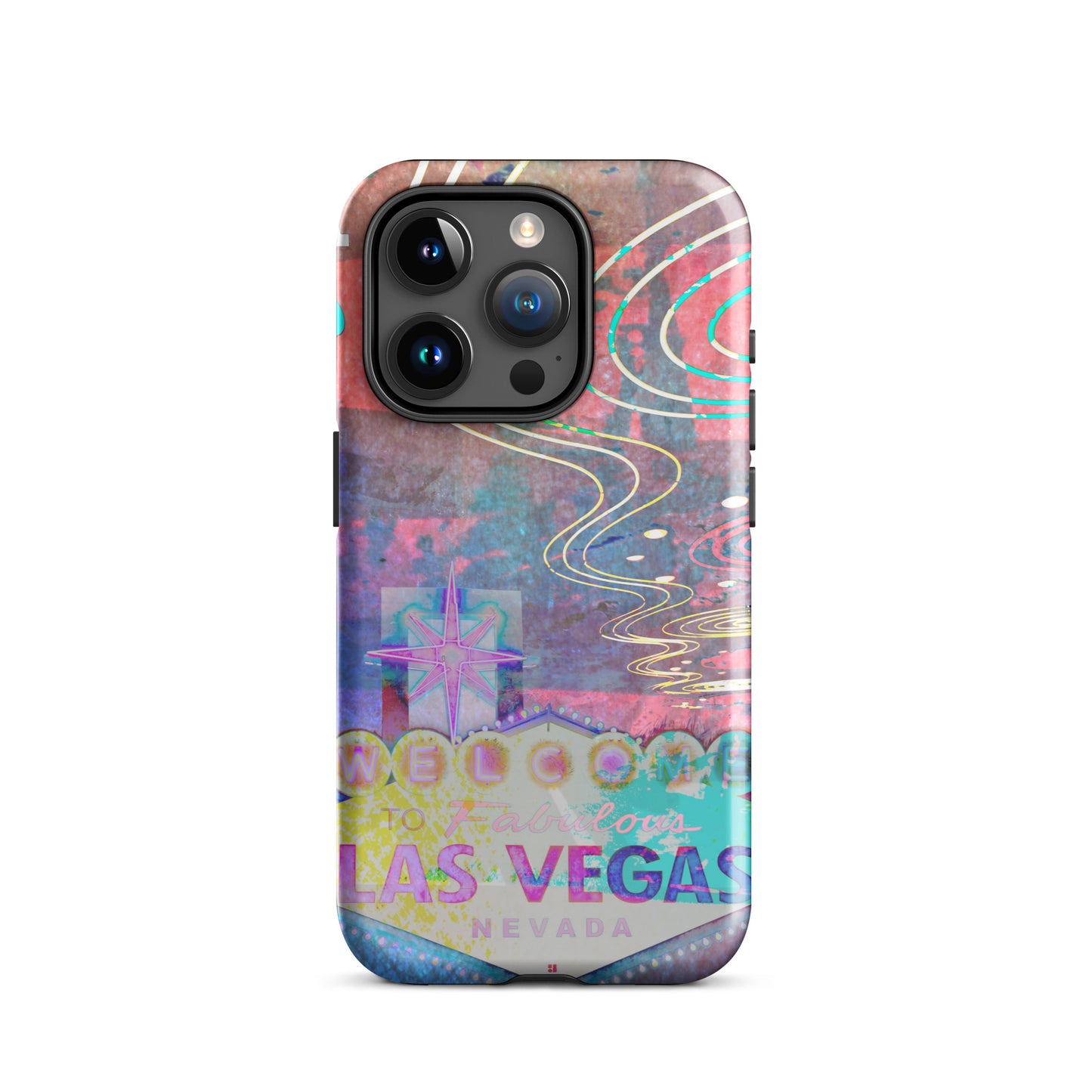 1068: Vegas Aces, Abstract, Tough Case for iPhone® (for models 11-15)