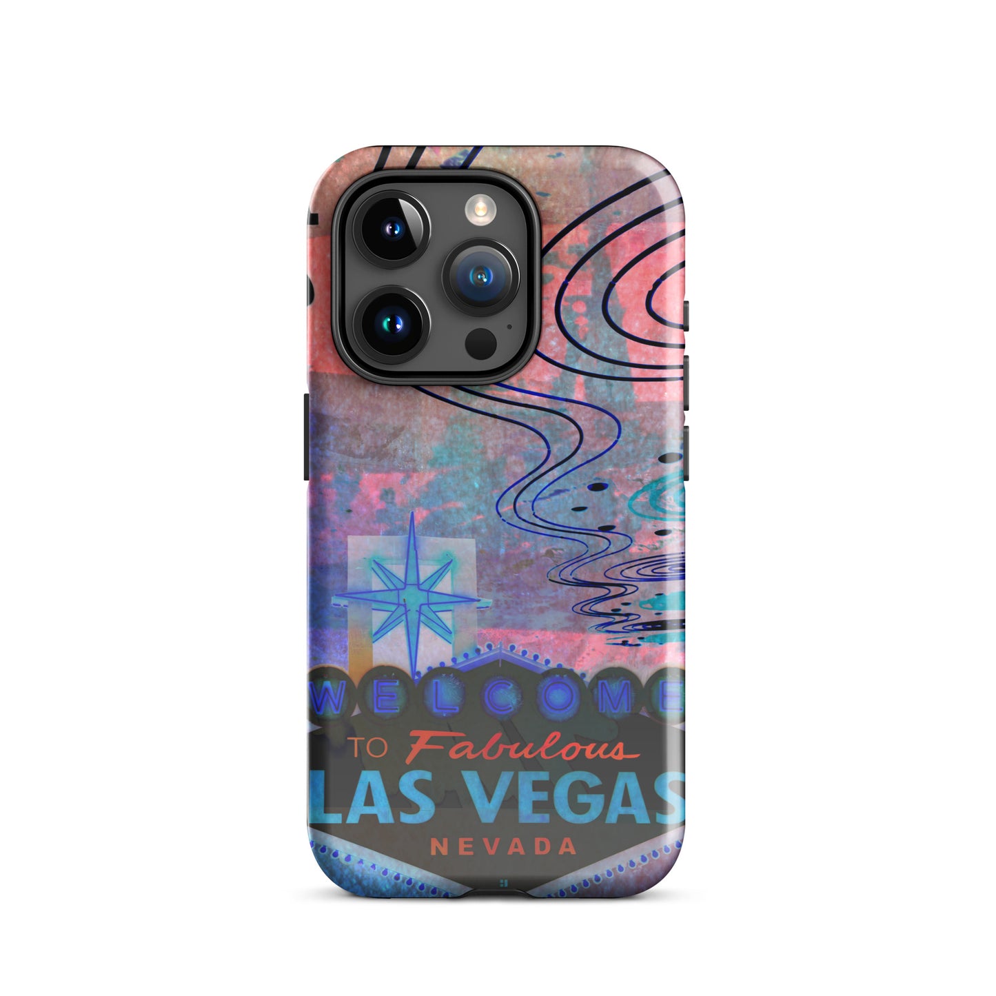 1069: Vegas Aces, Abstract, Tough Case for iPhone® (for models 11-15)